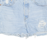 LEVI'S Cut Off Ribcage Premium E Womens Denim Shorts Blue S W26