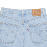LEVI'S Cut Off Ribcage Premium E Womens Denim Shorts Blue S W26