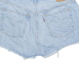 LEVI'S Cut Off Distressed 501 Womens Denim Shorts Blue M W32