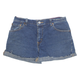 LEVI'S Cut Off Turn Up 550 Womens Denim Shorts Blue S W28