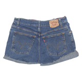LEVI'S Cut Off Turn Up 550 Womens Denim Shorts Blue S W28