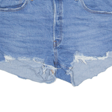 LEVI'S Cut Off 501 Womens Denim Shorts Blue M W34