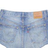 LEVI'S Cut Off Premium E 501 Womens Denim Shorts Blue S W28