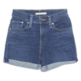 LEVI'S Turn Up Womens Denim Shorts Blue XXS W25