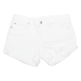 7 FOR ALL MANKIND Turn Up Womens Denim Shorts White M W30