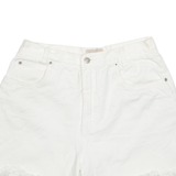EASY WEAR High Waist Womens Denim Shorts White M W30