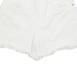 EASY WEAR High Waist Womens Denim Shorts White M W30