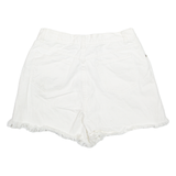 EASY WEAR High Waist Womens Denim Shorts White M W30
