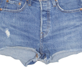 LEVI'S Cut Off 501 Womens Denim Shorts Blue S W26
