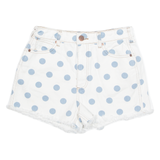 WRANGLER Billabong Surf Womens Denim Shorts White Spotted XS W26