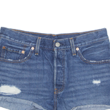 LEVI'S Cut Off 501 Womens Denim Shorts Blue S W29
