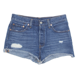 LEVI'S Cut Off 501 Womens Denim Shorts Blue S W29