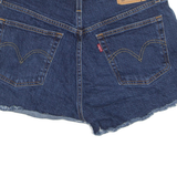 LEVI'S Cut Off 501 Womens Denim Shorts Blue S W28