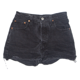 LEVI'S Cut Off Premium E High Waist Womens Denim Shorts Black S W26