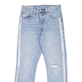 LEVI'S 501 BIG E Jeans Distressed Rhinestones Womens Blue Straight W26 L26