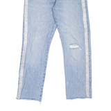 LEVI'S 501 BIG E Jeans Distressed Rhinestones Womens Blue Straight W26 L26