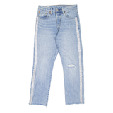 LEVI'S 501 BIG E Jeans Distressed Rhinestones Womens Blue Straight W26 L26