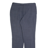 REISS Blunt T Womens Trousers Blue Slim Straight Wool W34 L32