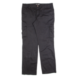 DICKIES Cargo Workwear Womens Trousers Black Relaxed Straight W36 L32