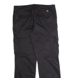 DICKIES Cargo Workwear Womens Trousers Black Relaxed Straight W36 L32