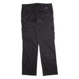 DICKIES Cargo Workwear Womens Trousers Black Relaxed Straight W36 L32