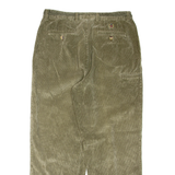 TOMMY HILFIGER Womens Corduroy Trousers Green Regular Tapered W32 L30
