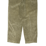 TOMMY HILFIGER Womens Corduroy Trousers Green Regular Tapered W32 L30