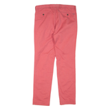 POLO RALPH LAUREN Stretch Chino Womens Trousers Pink Slim Tapered W32 L31