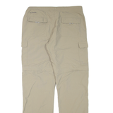 COLUMBIA Belted Womens Trousers Beige Regular Straight W34 L35
