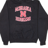 CHAMPION Nebraska Huskers Mens Black Hoodie USA S
