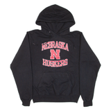 CHAMPION Nebraska Huskers Mens Black Hoodie USA S