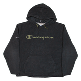 CHAMPION Fleece Mens Black Hoodie L