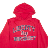 CHAMPION Liberty University Mens Red Hoodie USA S