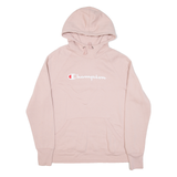 CHAMPION Womens Pink Hoodie L