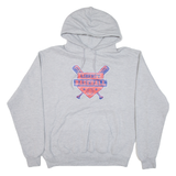 CHAMPION Liberty Baseball Mens Grey Hoodie USA L