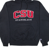 CHAMPION CSU Stanislaus Mens Black Hoodie USA M