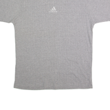 ADIDAS Oversized Mens T-Shirt Grey V-Neck S