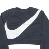 NIKE Cropped Womens Sweatshirt Black Crew Neck S