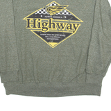 DENTIC American Highway Mens Sweatshirt Green Crew Neck 4XL