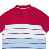 NAUTICA Mens Polo Shirt Red Striped XL