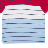 NAUTICA Mens Polo Shirt Red Striped XL
