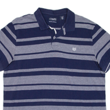 CHAPS Mens Polo Shirt Blue Striped XL