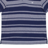 CHAPS Mens Polo Shirt Blue Striped XL