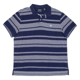 CHAPS Mens Polo Shirt Blue Striped XL