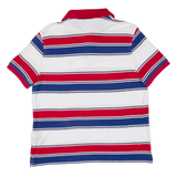 TOMMY HILFIGER Mens Polo Shirt Red Striped S
