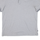 CALVIN KLEIN Mens Polo Shirt Grey Striped L