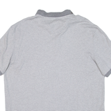 CALVIN KLEIN Mens Polo Shirt Grey Striped L