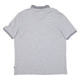 CALVIN KLEIN Mens Polo Shirt Grey Striped L