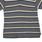 NAUTICA Mens Polo Shirt Grey Striped L
