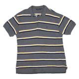 NAUTICA Mens Polo Shirt Grey Striped L